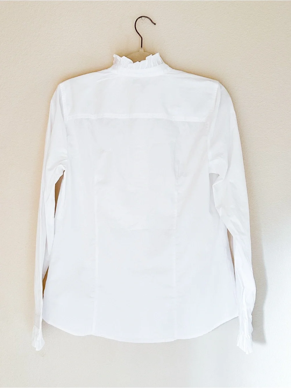 J. Crew Ruffle Button-Up Top M